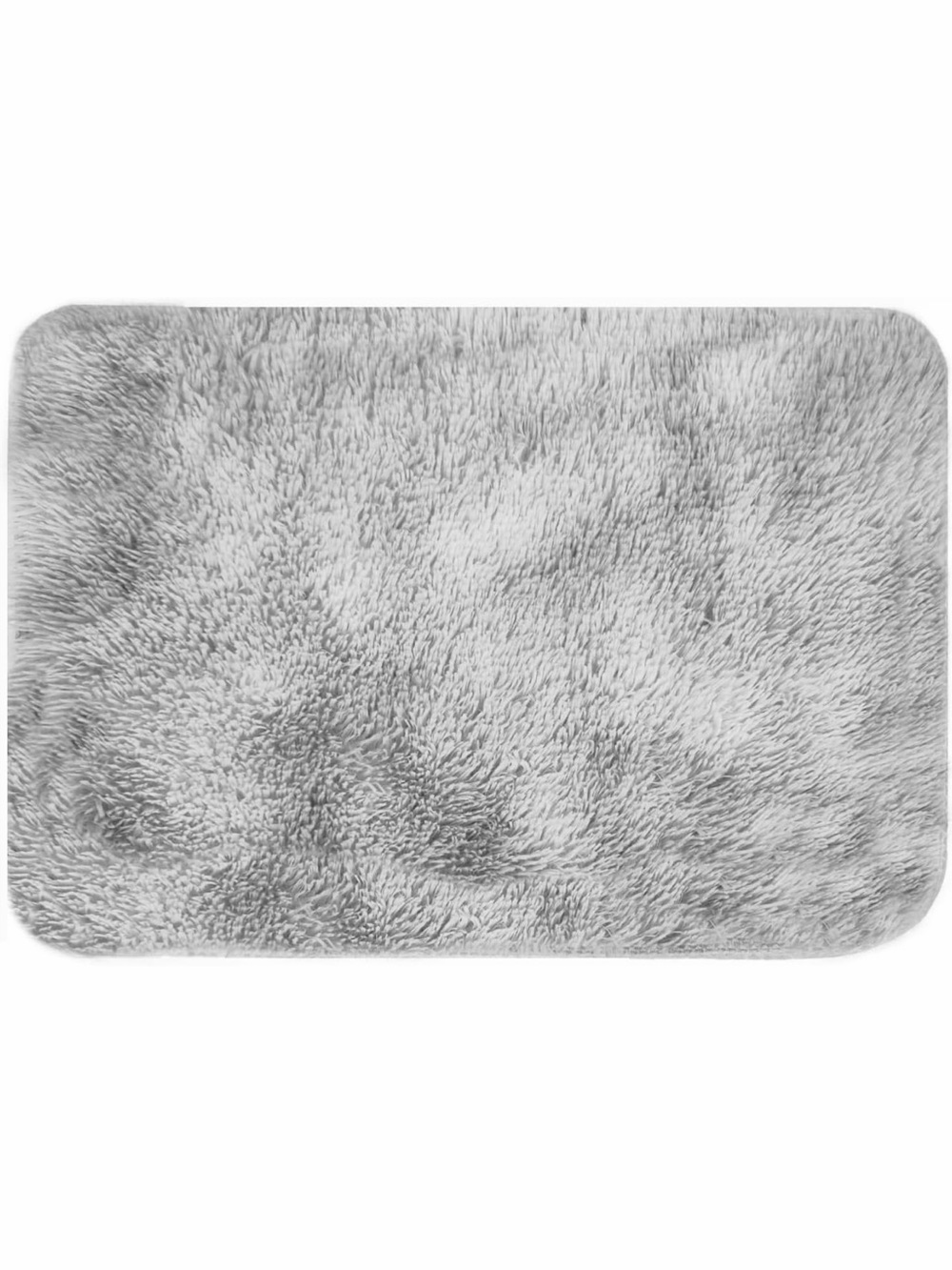 Plush Gray Bath Mat